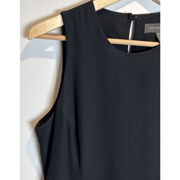 Banana Republic Black Silk Maxi Dress Women's Size 10 - Picture 4 of 16